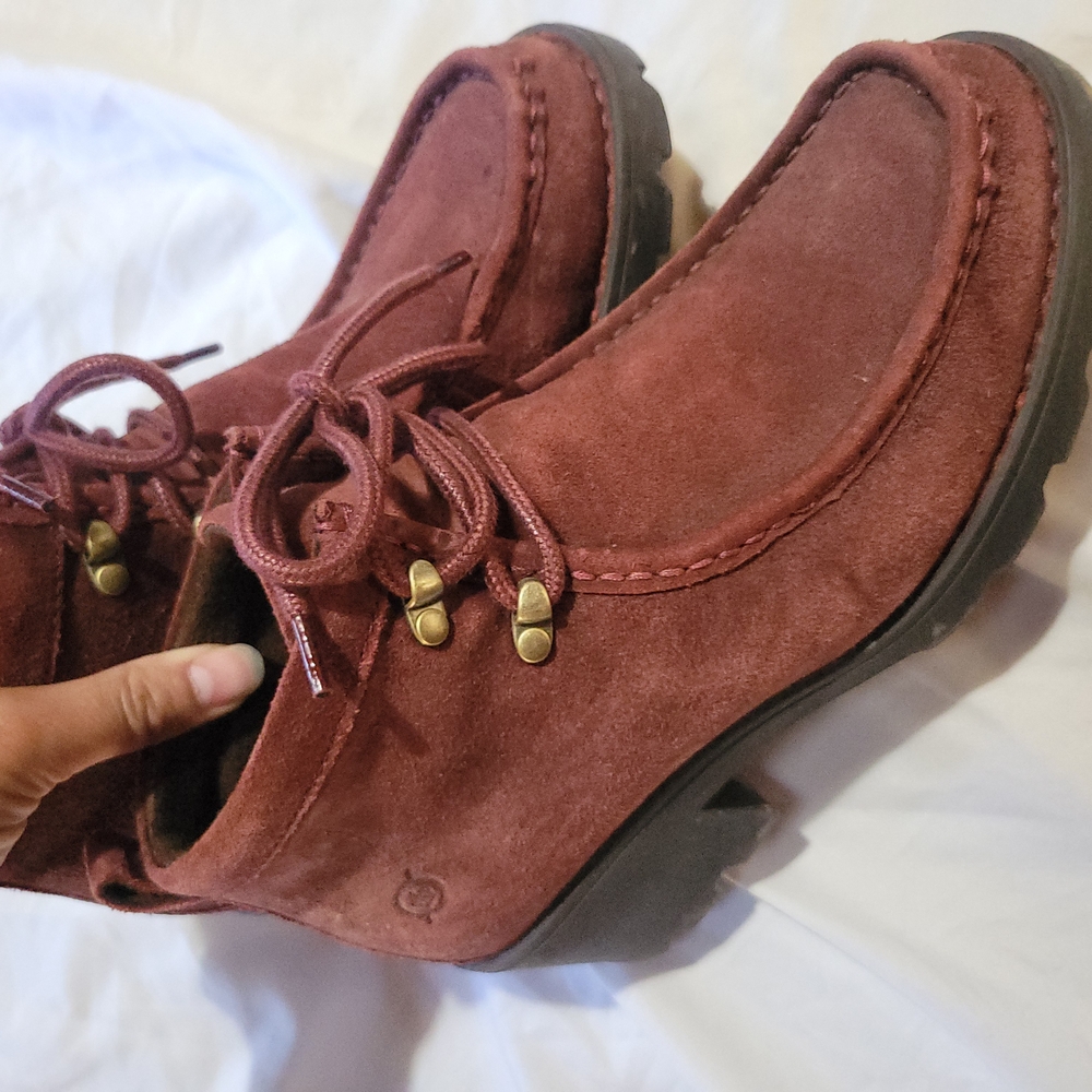 Born Griffin Suede Lace-Up Boots